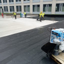 Pokládka tepelnej izolácie a hydroizolácie na strechu s budúcou intenzívnou zeleňou