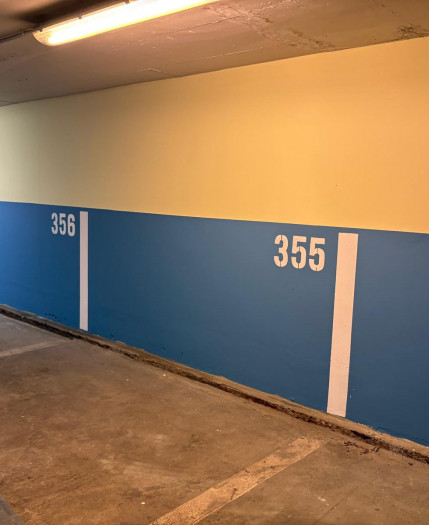 Maľovanie stien podzemnej garáže 